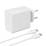 Caricabatterie veloci 60W compatibile con：Samsung con cavo da 2m， bianco