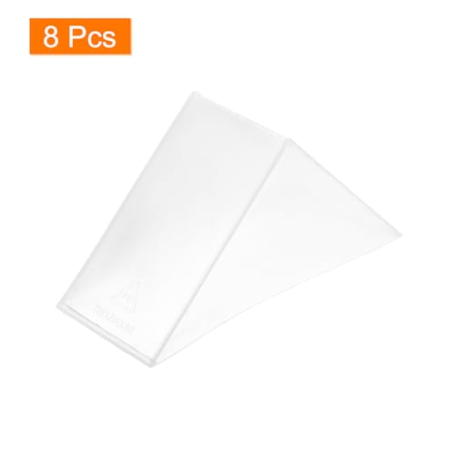 Image of uxcell 8Pcs Plastic Corner Protectors 40x110mm Right Angle Shape Glass Corner Guards Cushion for Corner Protection of Glass, Mirror, Tile, White