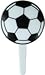 Soccer Cake Cup Cake Toppers (White and Black Soccer Ball Picks)