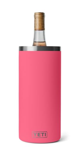 YETI Rambler Wine and Champagne Chiller, Stainless Steel Insulated, Tropical Pink