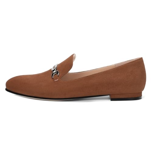 Image of Women's Loafers, Slip On Round Toe Comfortable Flats for Women Dressy and Work, Womens Business Casual Shoes