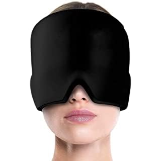 WEPTIX® Migraine Relief Cap for Migraines, Headaches, Sinuses, Tension Relief Headache Relief Cap for Men & Women Hot and Cold Therapy Relaxing Thermax Migraine Cap, Migrane Relaxing Cap - Black