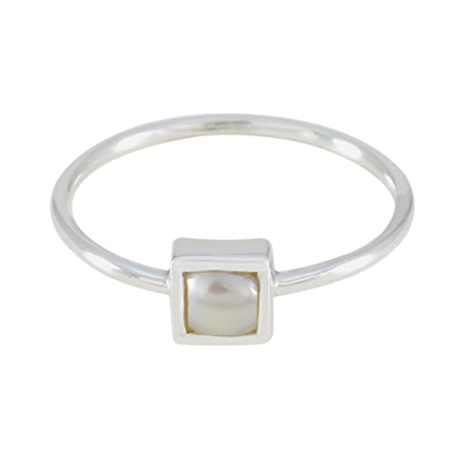 Bijoux fantaisie bague en argent sterling 925 de forme carrée pour filles et garçons