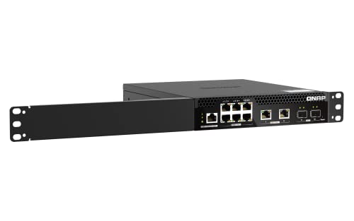 Image of QNAP QSW-M2106PR-2S2T-US 10-Port 10GbE PoE++ Managed Switch | Half-Width Rackmount, Layer 2, 2 x 10GbE SFP+, 2 x 10NBASE-T RJ45, 6 x 2.5GbE RJ45 Ports