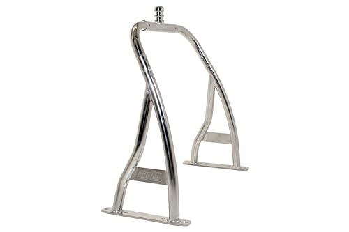 Big Air Adjustable Rear Ski Pontoon Tower - Universal Outboard Boat Wake Tower - Accommodates 40'-46' Mounting Width (Polished)