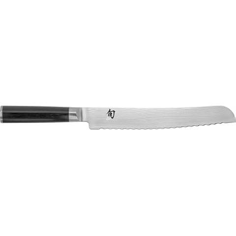 Shun Classic 9" Bread Knife, Handcrafted Japanese Serrated Knife, VG-MAX Core with Damascus Stainless Steel Cladding, Pakkawood Handle, Slicing Knife for Professional and Home Chefs Cover