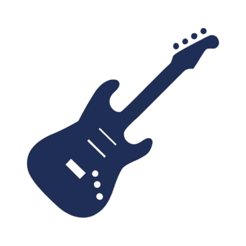 Tattwo.me – Tatuaje temporal para adultos y niños, dura 2 semanas, resistente al agua –guitarra – Tinta de origen vegetal - Certificado UE de cosméticos – (P0821)