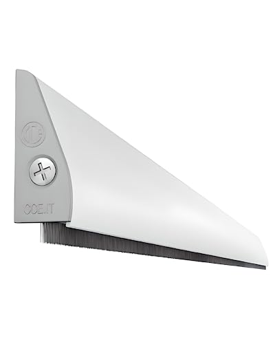 Gedotec Burlete para puertas | Junta de puerta de aluminio | 1 pieza CCE Junta para puerta para atornillar o pegar – Longitud: 1215 mm | Aluminio anodizado plata | Tope de aire para puerta con
