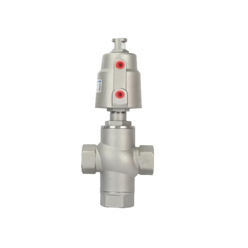 Vanne de siège pneumatique DN50 3 voies pour automatisation de fluides 16B