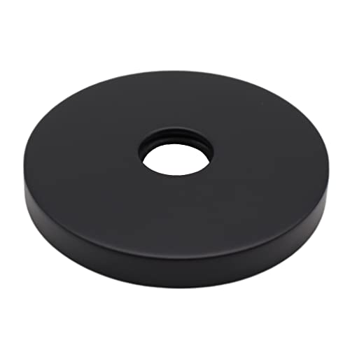 Corla Modern 3.5” Escutcheon Plate Extra Large | Shower Arm Flange Universal Replacement Cover Round 3 1/2 Inch (Matte Black) #TOP1