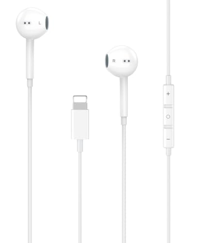 Image of Apple MFi Certified iPhone Earphones Wired with Lightning Connector