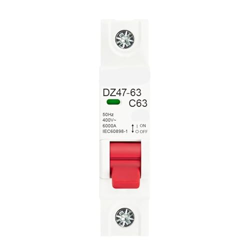 1P AC 230/400V MCB DZ47 C Type Circuit Breaker Overload Short Circuit Protection Main Switch Din Rail 1Pcs(16A)