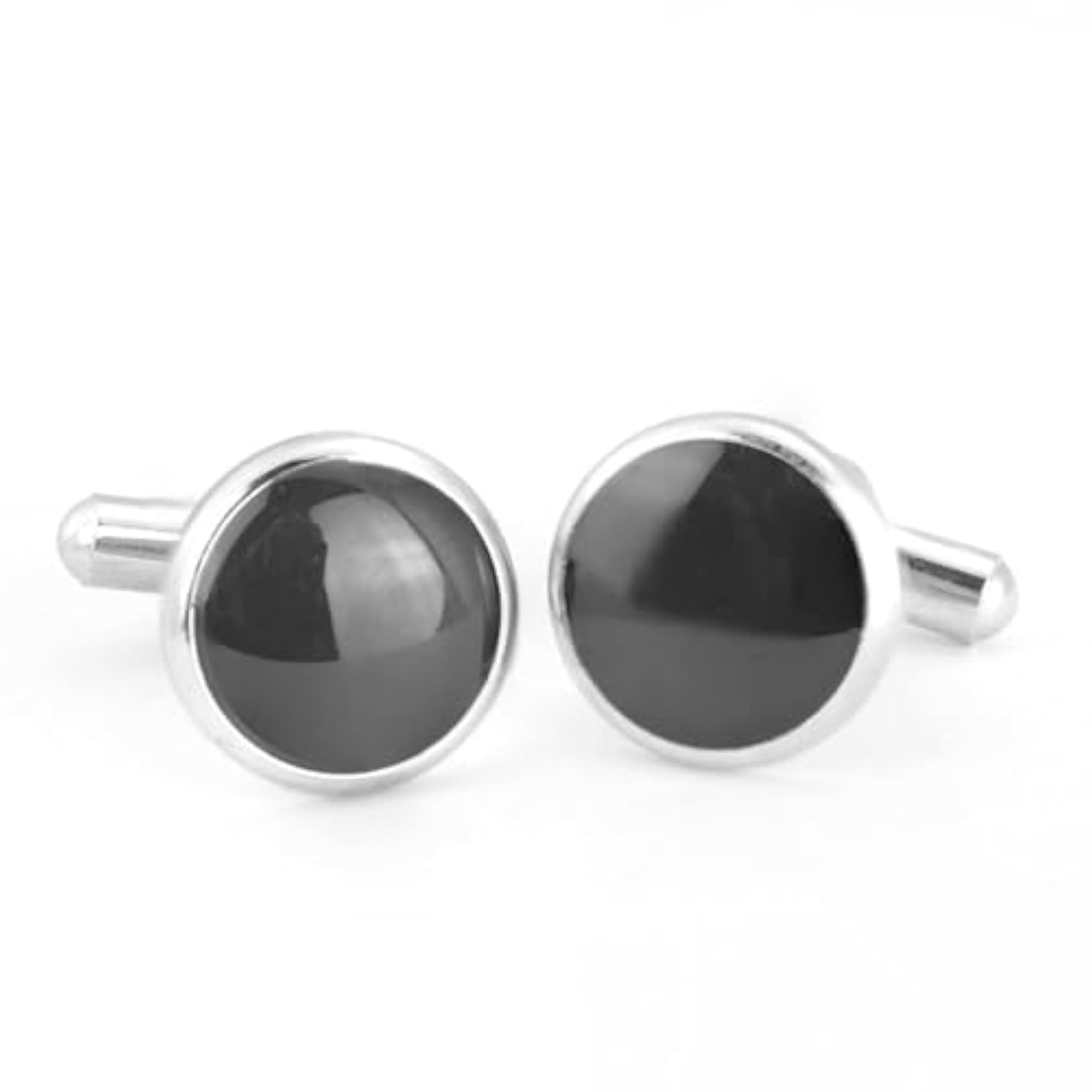Men's Black Brass Cufflinks, Durable & Stylish Accessory
