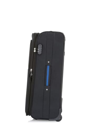 OCHNIK koffer groot | zachte behuizing | materiaal: nylon | kleur zwart | cijferslot | maat: L | afmetingen: 74 × 46,5 × 31,5 cm | inhoud: 108 l | hoge kwaliteit, zwart, L, koffer - Image 4