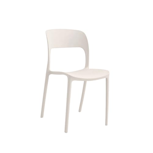 Chaise de Salle à Manger Klint Empilable en Polypropylène Beige, Design Minimaliste et Élégant, Idéale pour Cuisine, Salon, Jardin ou Balcon, Dimensions : 46 cm x...