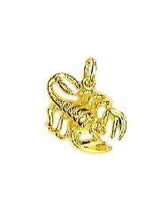 Pendentif Scorpion or jaune 585, le cadeau d'anniversaire idéal et unique