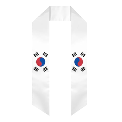 South Korea flag Graduation sash Thickened sash flag graduation stole for International Student flag scarf