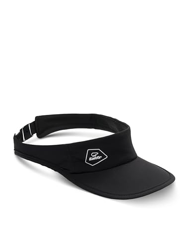Eisbär Visor Cap Herren und Damen Orbit Schwarz - Sonnenvisier kühlend atmungsaktiv Tennis Kappe feuchtigkeitsabführend schnelltrocknend - Schirmkappe zum Laufen Laufen für Sport und Outdoor im Sommer