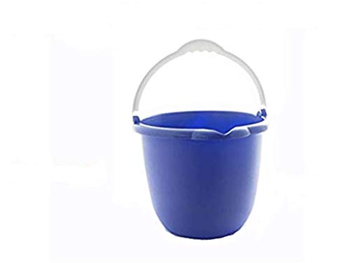 Buckets ECO-Plastic, with Ergonomic Bottom and handling 2,3 Gallon. Blue Color. 5 Pack Made in U.S.A.