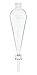 Chemglass CG-1742-G-01 Series CG-1742-G Separatory Funnel, Squibb, 13 Outer Stopper Neck, 30 mL, without the 2mm Stopcock