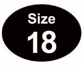 Size 18-100 Stickers 29 x 40mm Suitable for Hangers