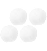 VILLCASE 4 Pcs Faux Rabbit Fur Pom Pom Fluffy Pompom Balls with Pins Removable Shoe Clips Clutch ...