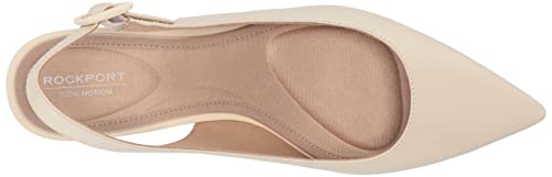 Rockport Women's Total Motion Noelle Sling Heeled Sandal, Vanilla, 6.5 #TOP4