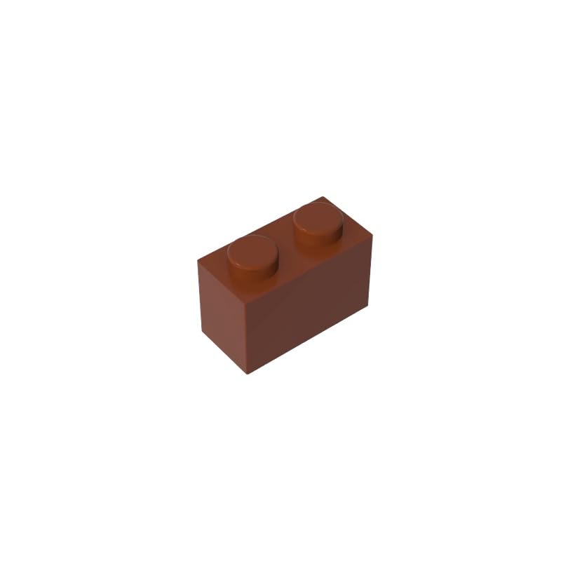 3065 bricks Brick 1x2 Without Bottom Tube 50 Pieces GDS-1545 Compatible with Lego Building Blocks Color:Reddish Brown