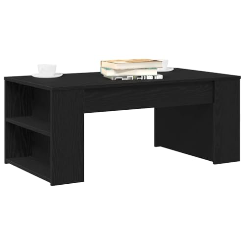 vidaXL Table Basse Chêne Noir 102 x 55 x 42 cm Bois d'ingénierie, Table Basse Moderne, en Bois Composite, Pratique pièce Centrale, mobilier Minimaliste pour...
