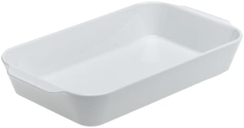 Pillivuyt Porcelain Extra Deep Rectangular Roaster With Ears, Large - 13-by-9-by-2-1/2-Inch by Pillivuyt