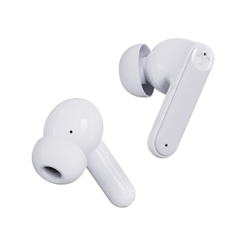 Image of Soundwave A1 Plus (2025 Edition) Active Noise Cancelling Earbuds, 6 Mics, 48H Total Playtime, 15 Mins = 6 Hours Playtime - White