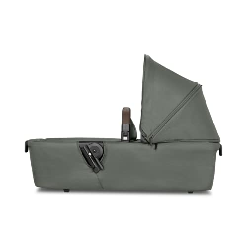 Image of Joolz AER+ Carrycot for Newborn (0-6 Months) - One-Hand Foldable Cot - Breathable Mattress - Lightweight Stroller Bassinet for Baby (Up to 20lbs)- Extended Sunhood - Water-Repellent (Mighty Green)