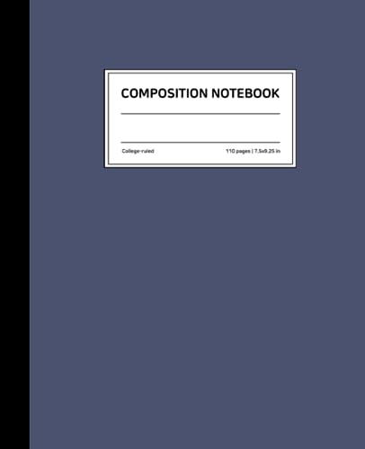 Dried Flower Navy Composition Notebook : College Ruled, 7.5 × 9.25 Inches, Soft Matte Cover, 110 Pages: Assorted Colors comp journal for school student, college image 2