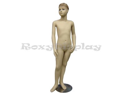 ROXYDISPLAY™ (MD-501F) Children Mannequin with Moulded Hair. Fiberglass Construction. Base Included.