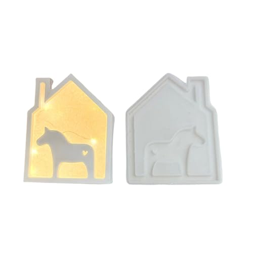 Molde de silicona para manualidades, decoración única de luces nocturnas de casa, para proyectos de manualidades y decoración creativa de hogares, hecho a mano