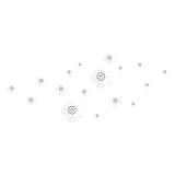 PERSELOSO 製シルバー鏡面壁ステッカー 桜花デザイン 自粘式防水ウォールデカール おしゃれな飾り 部屋 幼稚園向け壁貼りシール 家用装飾用品