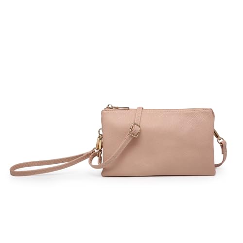 Image of JEN & CO. Riley Crossbody Bags for Women Vegan Leather Wristlet Clutch Wallet Purses Handbags with 2 Straps