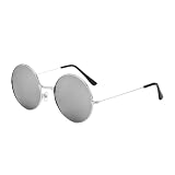 Taro Sakamoto Cosplay Eyeglasses Round Glasses Silver Frame Grey Lens Costume Props Accessory Adult Unisex for Party Halloween Christmas