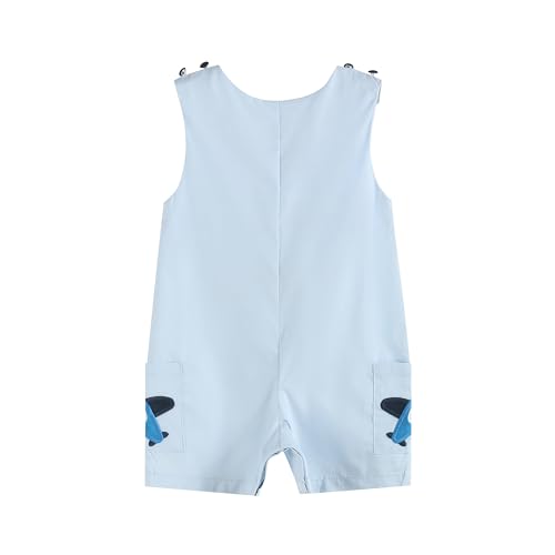 Blue Airplane Pockets Shortalls2
