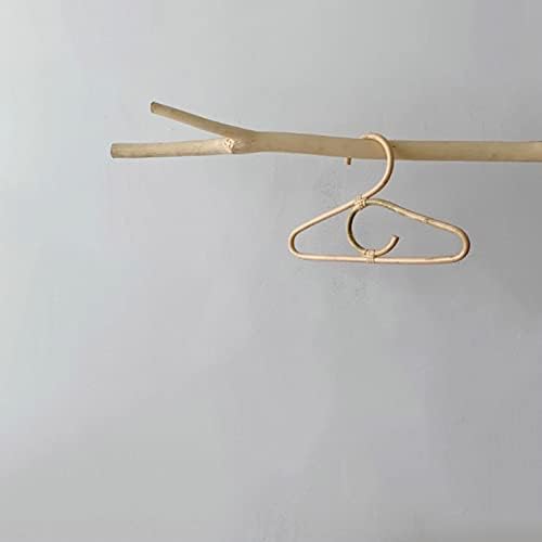5PCS Rattan Hangers for Clothes Nordic Style Kids Garments Organizer Rack Children Hanger Kids Room Decor Wardrobe Hangers