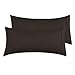 Zestaw 2 poszewek na poduszkę 50 x 90 cm, 100% mikrofibra - ciemnobrązowy