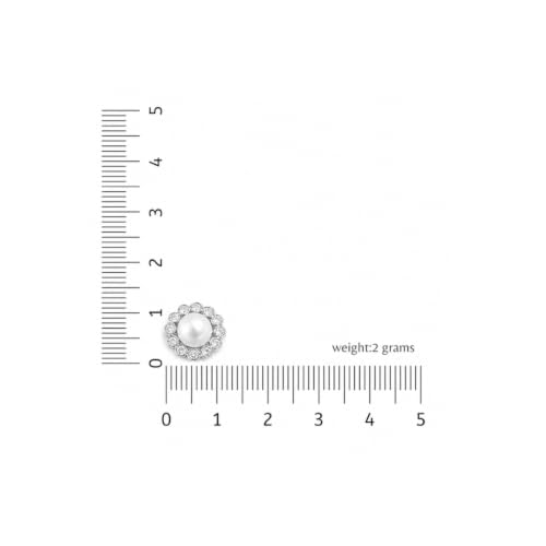 Image of Nilu's Collection Pearl Stud Earrings For Women | Anti-Allergy,Anti-Tarnish