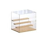 透明ストレージほこりカバーのりなしスプライシングブラインドボックスレゴビルディングブロックマニピュラティブバブルマートアクリルディスプレイケース (木造底四層大型モデル:32*26*29cm)