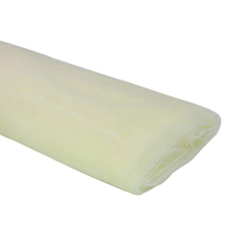BIT.FLY 54"x 40 Yards (36.5M) Boulon en Tulle en Tissu pour Mariage et Décoration de Fête Bricolage (Blanc Ivoire)