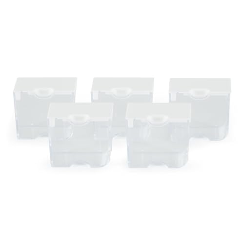 Elizabeth Ward Bead Storage Solutions Clear Plastic Storage Containers (5pc) Medium Organize Beads Jewelry Making and Craft Supplies Earrings and More Securely Snaps Shut 1-3/4 x 2 x 1-1/8