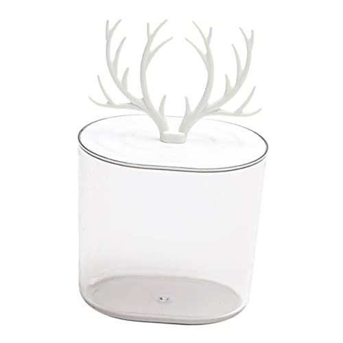 Alipis Caja Organizadora De Maquillaje Frascos De Boticario con Tapa Porta Hisopos Porta Joyas Accesorios De Baño Diseño con Astas