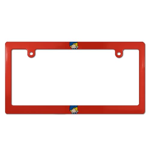 パティ&ジミー ナンバープレート フレーム ナンバーフレーム 普通車 軽自動車適用 装飾ボーダー タグ装飾 耐久性 カーアクセサリー 錆びにくい おしゃれ ?り物