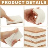 Image of 12pcs Natural Sponges for Dishes, Super Absorption Cleaning Sponges Kitchen Sponge, Non-Scratch Scouring Pads, Dual Sided Dish Sponge for Washing Pots Pans Sinks Stoves(Brown+White)