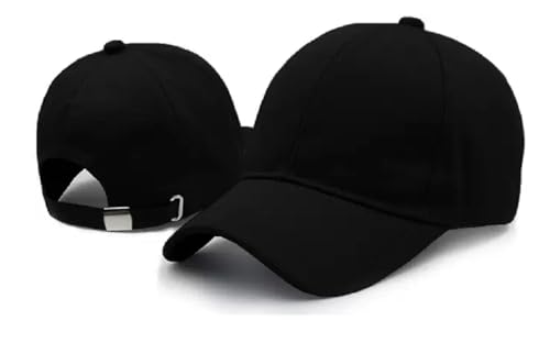 BLUCAPS Adjustable Baseball Cap for Men and Women, Unisex Cap for All Seasons Black
