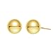 FANCIME Pendientes de Bola con Chapado en Oro Amarillo, Pendientes de Cuentas Redondas Joyería para Mujer Niñas, Diámetro de Bola 10mm